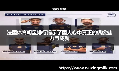 法国体育明星排行揭示了国人心中真正的偶像魅力与成就