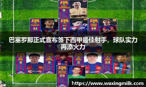巴塞罗那正式宣布签下西甲最佳射手，球队实力再添火力