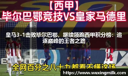 皇马3-1击败毕尔巴鄂，继续领跑西甲积分榜：追逐巅峰的王者之路